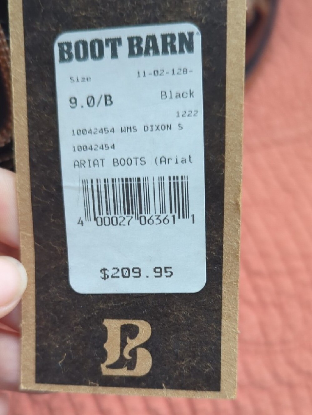 Ariat Dixon X Toe Western Ankle Boots with Gold Stitch Accents in Brooklyn Black - Picture 6 of 6
